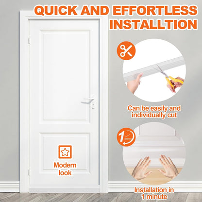Door Draft Stopper, Door Sweep for Bottom of Door, Weather Stripping Door Seal, under Door Gap Filler Draft Blocker Soundproof Insulation save Energy Install Quickly Easily (Transparent, 39‘’)