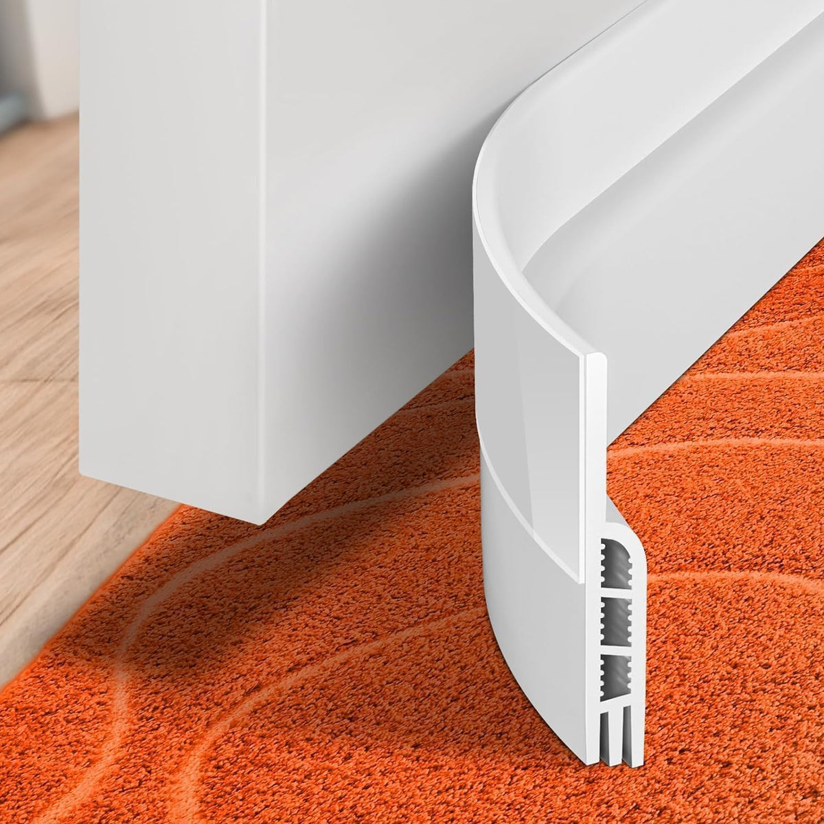 Door Draft Stopper 41Inch Weather Stripping Door Seal Sweep